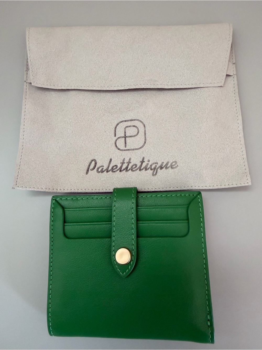 Palettetique Green Leather Card Wallet - Picture 2 of 6